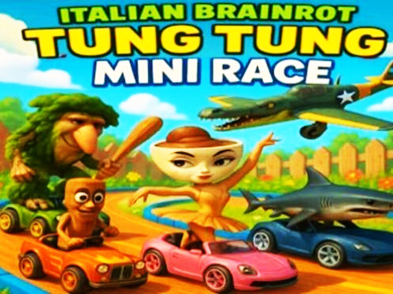 Spil Italiensk Brainrot Tung Tung Mini Race online
