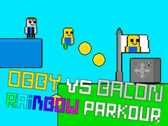 Spil Obby vs Bacon Regnbue Parkour online