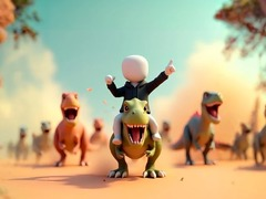 Spil Stickman: Dinosaur Arena online