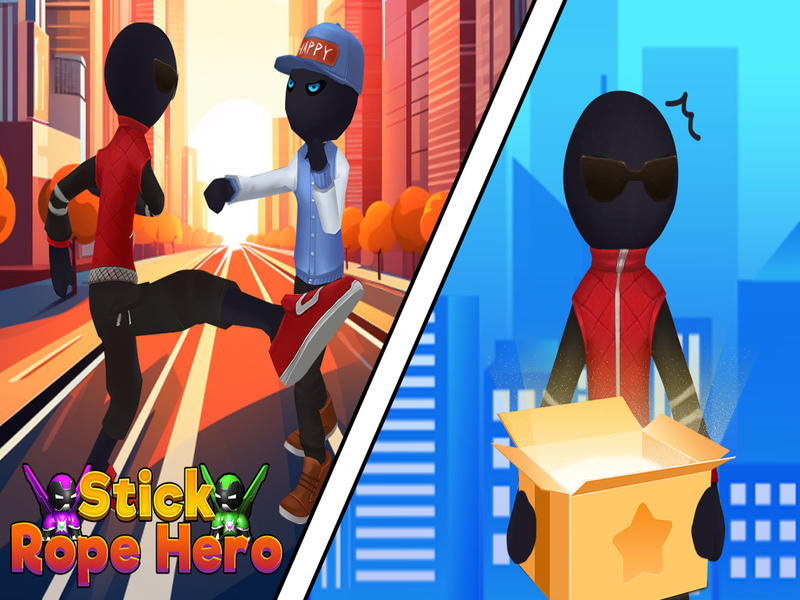 Spil Stick Rope Hero online