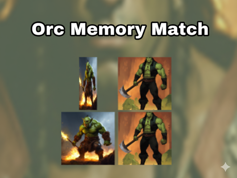 Spil ORC-hukommelseskamp online