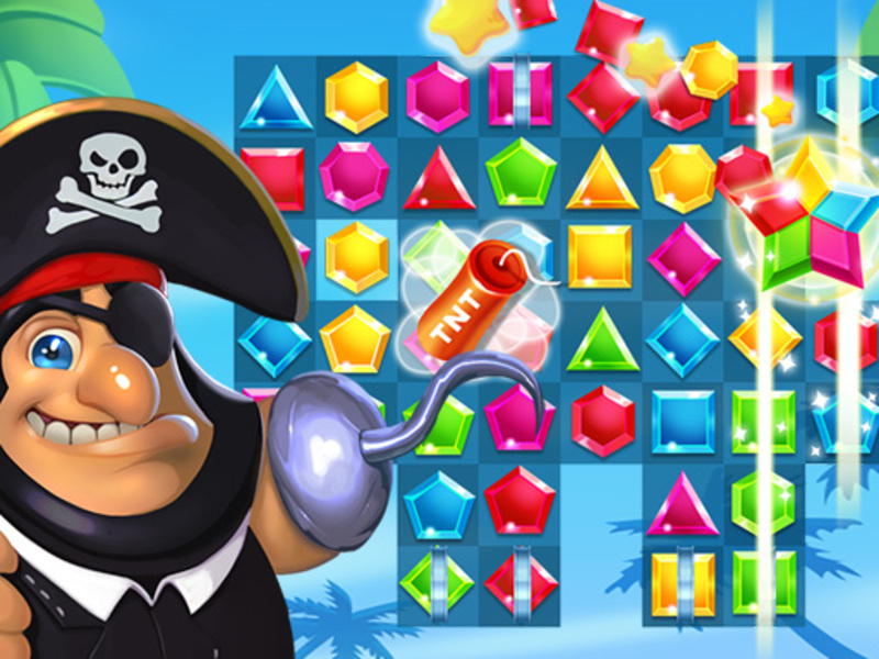 Spil Pirater matcher den mistede skat online