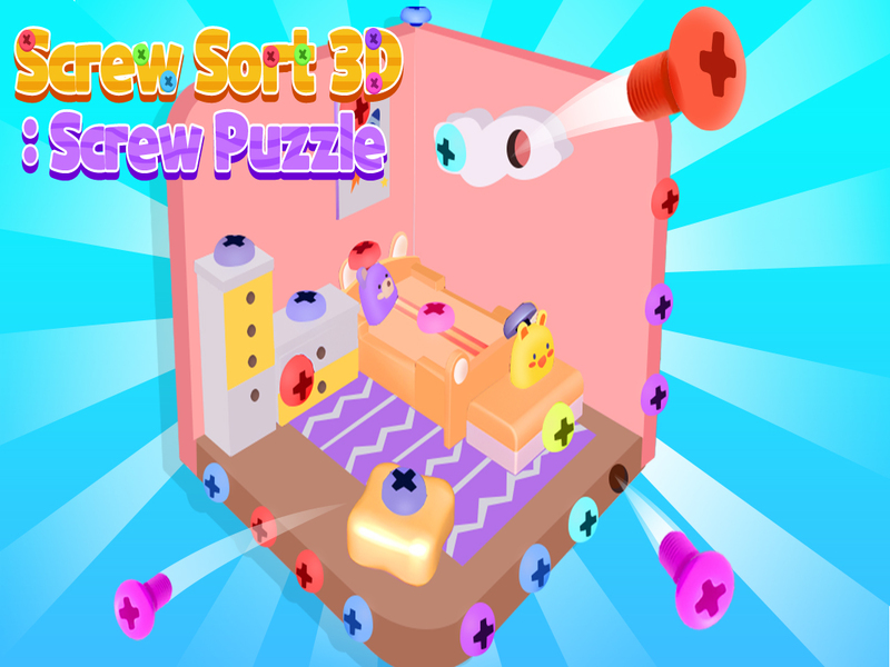 Spil Skrue Sortering 3D: Skru puslespil online