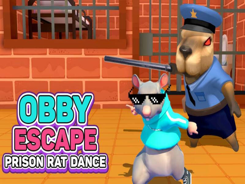 Spil Obby Escape: Prison Rat Dance online