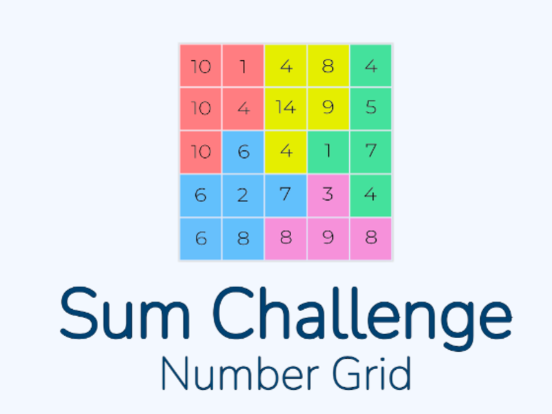 Spil Sum Challenge Number Grid online