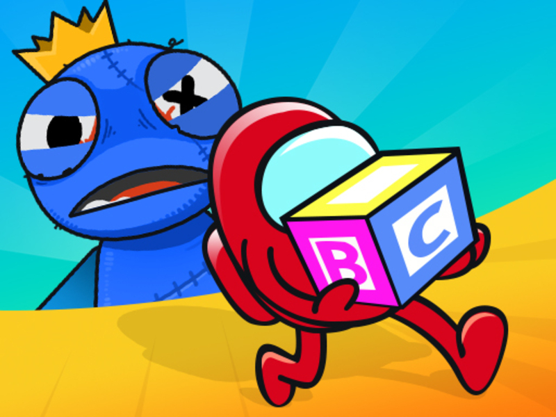 Spil Skjul og søg blåt monster online