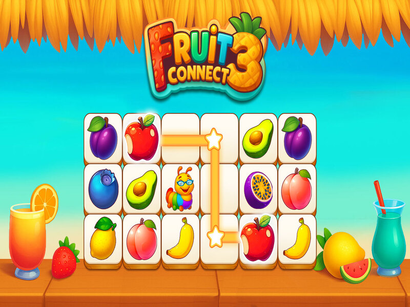 Spil Fruit Connect 3 online