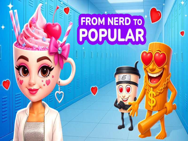 Spil Fra nerd til populær ballerina cappuccina online