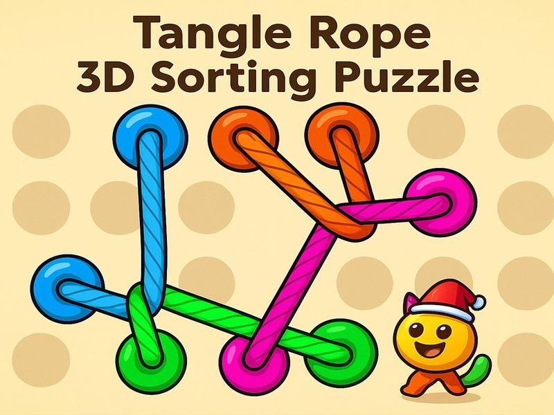 Spil Hazel Tangle Rope 3D: Sortering af puslespil online